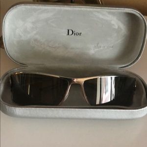 Christian Dior silver sunglasses